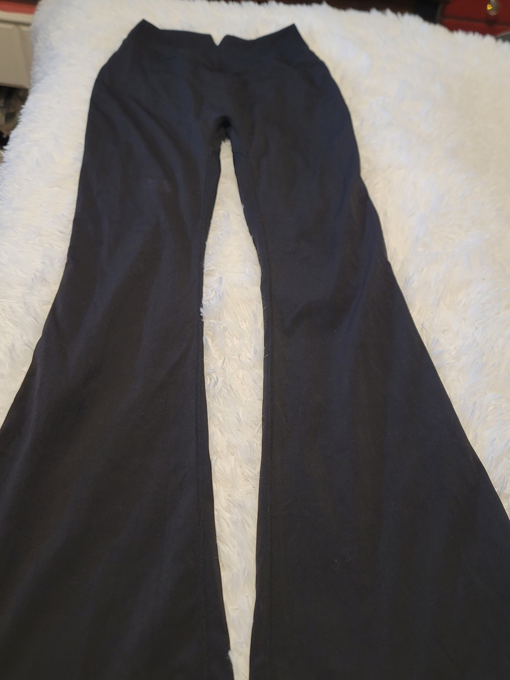 Scrunch Butt Women's Large Black Flared Pants Bell Bottom Leggings